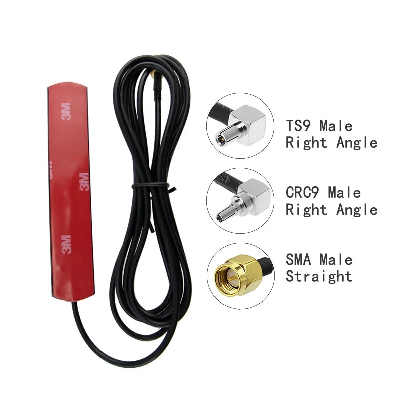 Un cordón negro con un conector rojo y un conector de oro