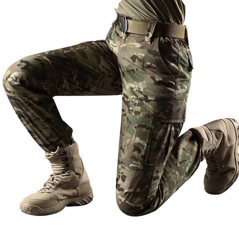Mono de camuflaje a cuadros CP para hombre, pantalones largos con múltiples bolsillos para entrenamiento al aire libre, escalada, senderismo, Camping, juego de guerra, pantalones tácticos del ejército - imagen 2