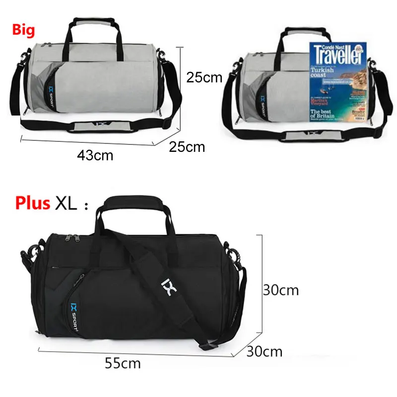 IX Plus XL Bolsa De gimnasio grande bolsas De Fitness bolsa De entrenamiento en seco húmedo Tas mujeres hombres Yoga Sac De deporte para zapatos 2019 Gymtas bolsa De viaje XA23WA - imagen 5