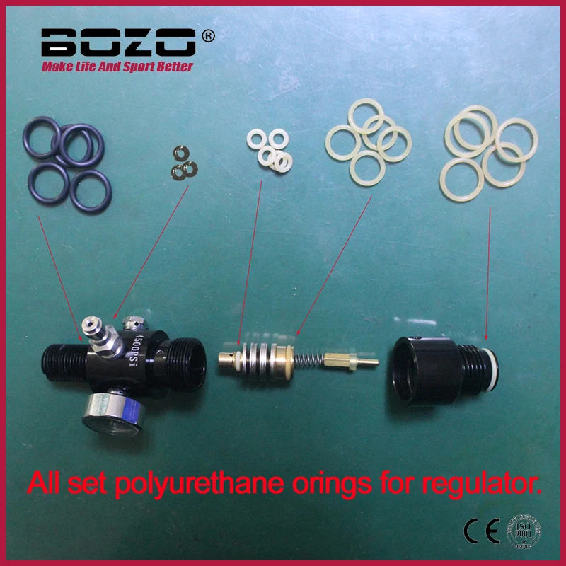 Válvula reguladora HPA para tanque con juntas tóricas poliuretano