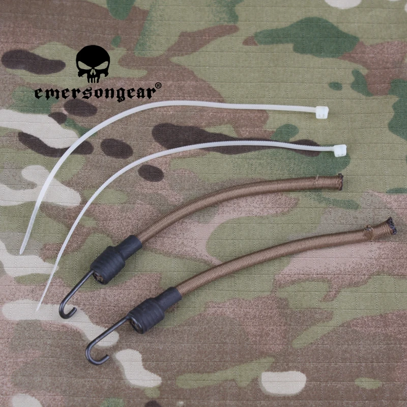 EMERSONGEAR 2 unids/set casco táctico cordón guía carril correa elástica de seguridad cinturones para tácticas rápidas Airsoft entrenamiento caza - imagen 3
