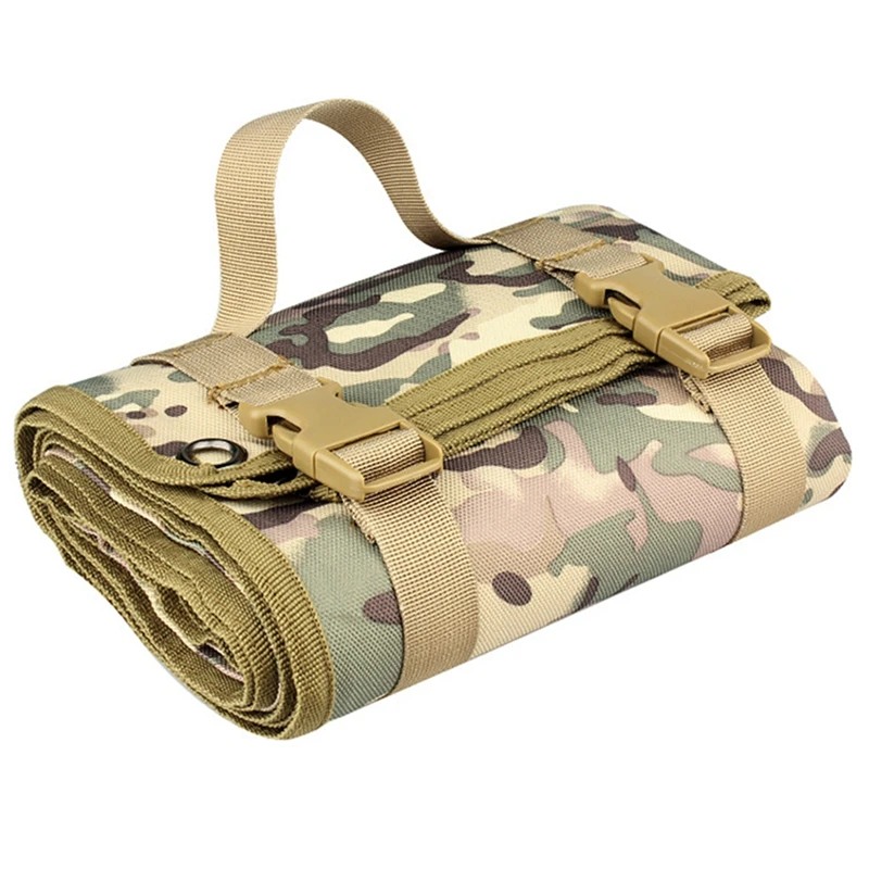 Tapete táctico de tiro enrollable, manta Picnicn impermeable de nailon, antideslizante, almohadilla para pistola de Rifle, limpieza de escopeta Molle - imagen 4