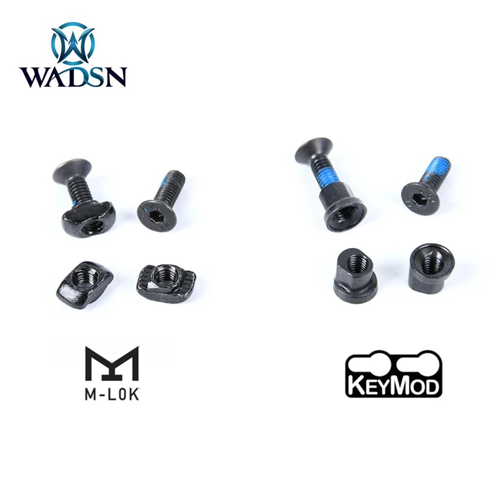 WADSN-M-LOK táctico y Keymod, juego de tornillos largos para caza M4, protector de mano, Panel de riel, tuerca de tornillo, accesorios para Airsoft, 4 juegos por paquete - imagen 2