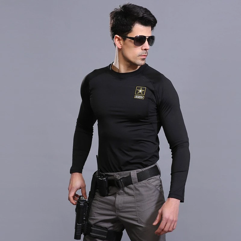 Esdy-ropa interior cálida de terciopelo para hombre y mujer, Jersey transpirable de manga larga para senderismo, Camping, entrenamiento deportivo - imagen 3