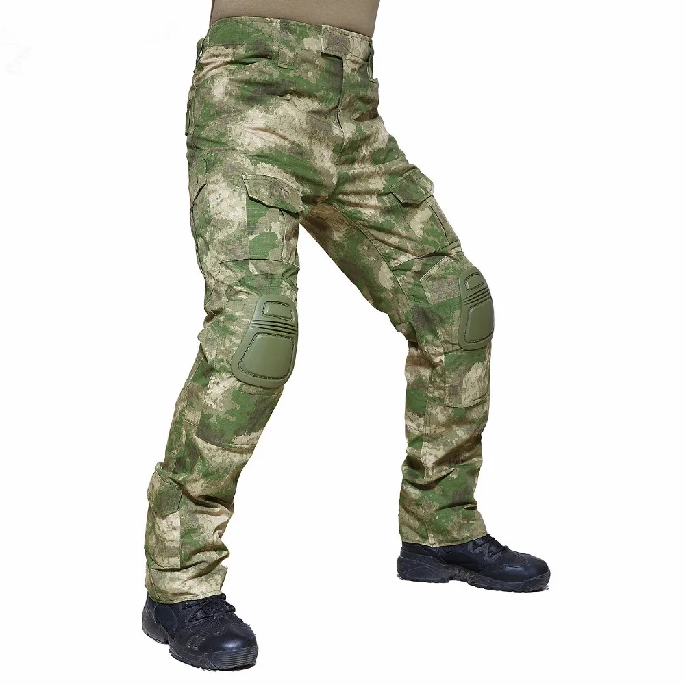 Pantalones de camuflaje con rodilleras para hombre, pantalón largo táctico de entrenamiento militar, al aire libre para senderismo y caza, para primavera y otoño - imagen 5