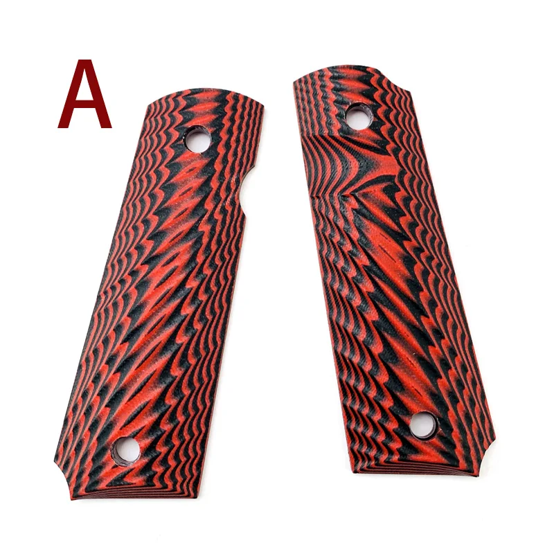 1 par de empuñaduras tácticas para pistola 1911, parche rojo G10, empuñaduras personalizadas, Material CNC, accesorios 1911 - imagen 2