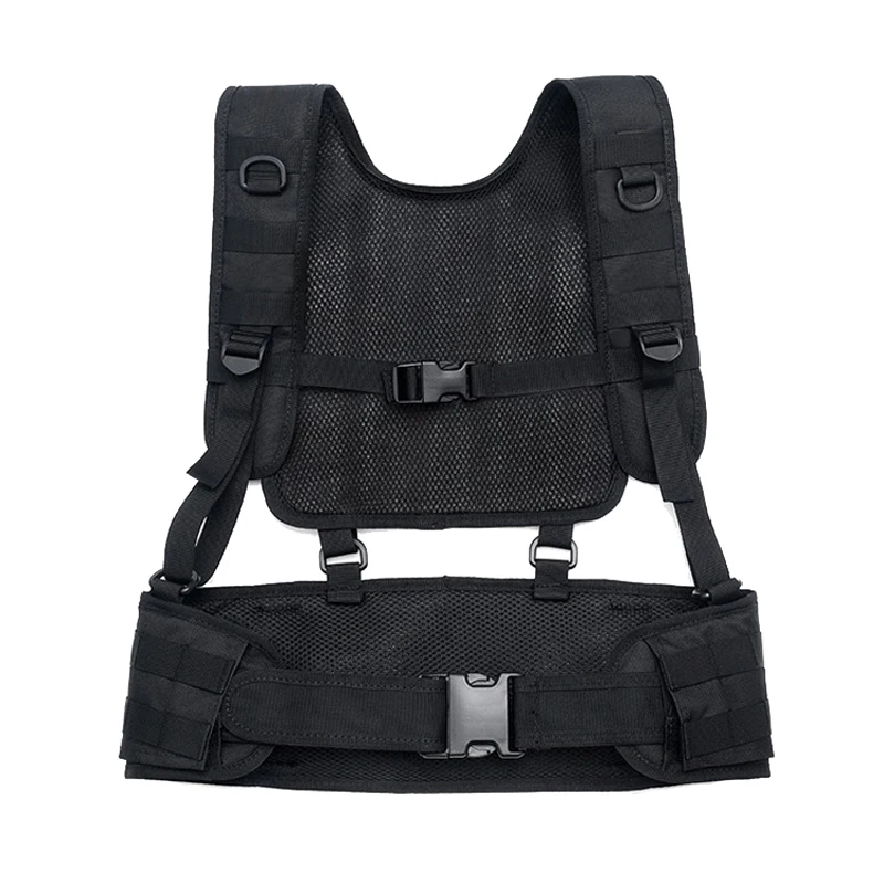 Equipo táctico Molle armadura de pecho chaleco de entrenamiento caza almohadilla de combate cinturón chaleco pistola de aire color bala ves a prueba de balas para hombres - imagen 5