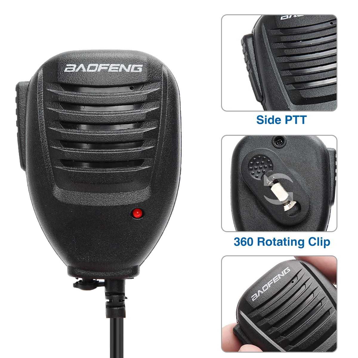 Baofeng-walkie-talkie UV-9R PRO, altavoz impermeable, micrófono de hombro, PTT, para UV-9R PLUS, UV-9R, BF 9700, Radio Ham - imagen 5