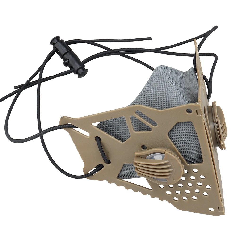 Máscara facial de mariposa Cyberpunk para Cosplay táctico, Media máscara reemplazable, filtro, correa ajustable, Paintball, caza, Airsoft - imagen 4