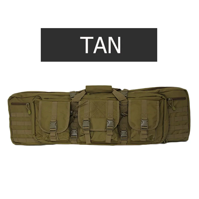 Funda de Rifle táctica de 36 ", mochila larga de doble Rifle, bolsa de pistola para caza, rango de tiro, Paintball CS Wargame - imagen 4