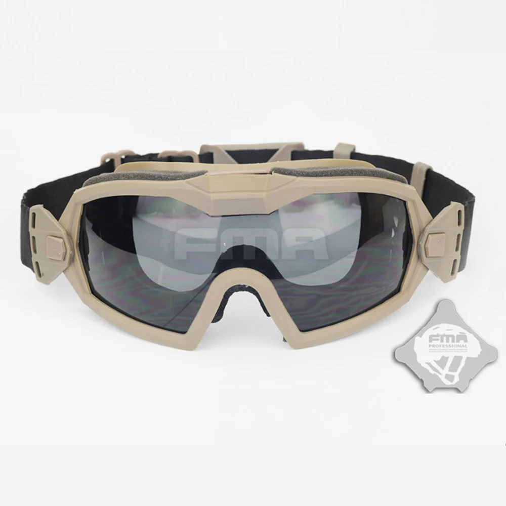 Gafas reguladoras FMA de protección, lentes tácticas para seguridad ocular, con ventilador, Airsoft Paintball, versión actualizada, LPG01BK12-2R - imagen 3