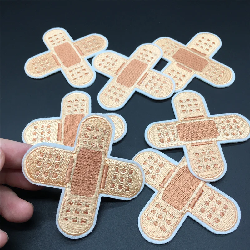 Parche para ropa de tirita, insignia bordada para planchar, apliques de rayas de dibujos animados bonitos Diy para ropa, parche adhesivo para ropa - imagen 2