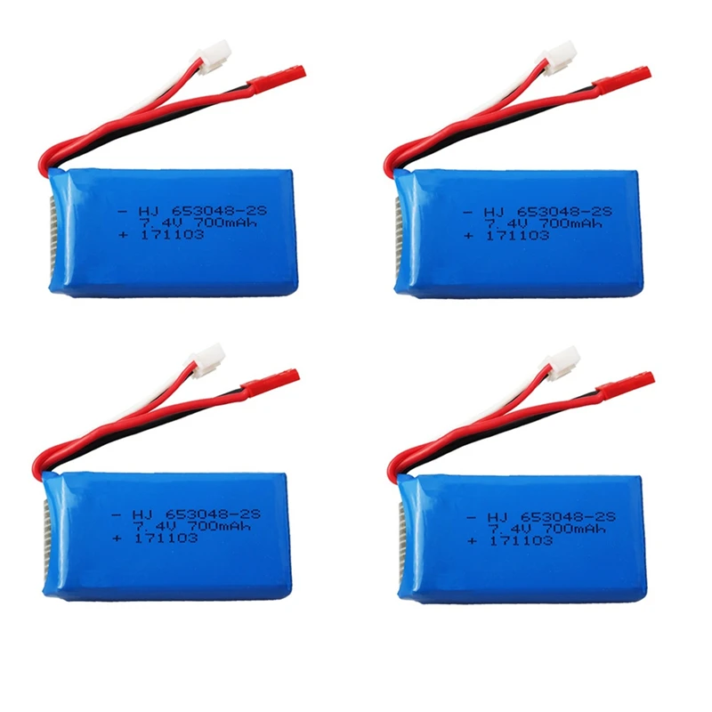 Batería recargable para barco teledirigido, pila LIPO de 7,4 V, 700mah, 653048 para FT007 RC, juguetes de lancha rápida para Syma F1 FX059 RC aircraft 2s 7,4 v - imagen 5