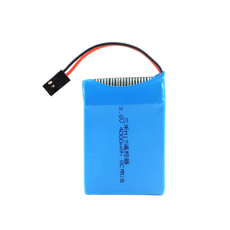 Batería Lipo Rc 3,8 V 4000mAh con enchufe Futaba para SANWA MT44 M17 RC transmisor de control remoto piezas de Control de Radio - imagen 2