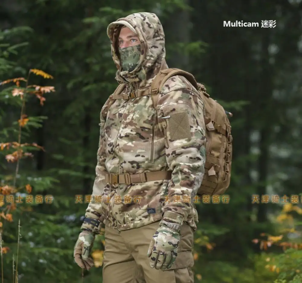 Chaqueta polar táctica de doble cara, Superfina, con capucha y gruesa - imagen 3