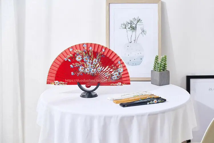 Abanico de baile de madera pintado a mano, plegable, español, alta calidad, nuevo - imagen 5