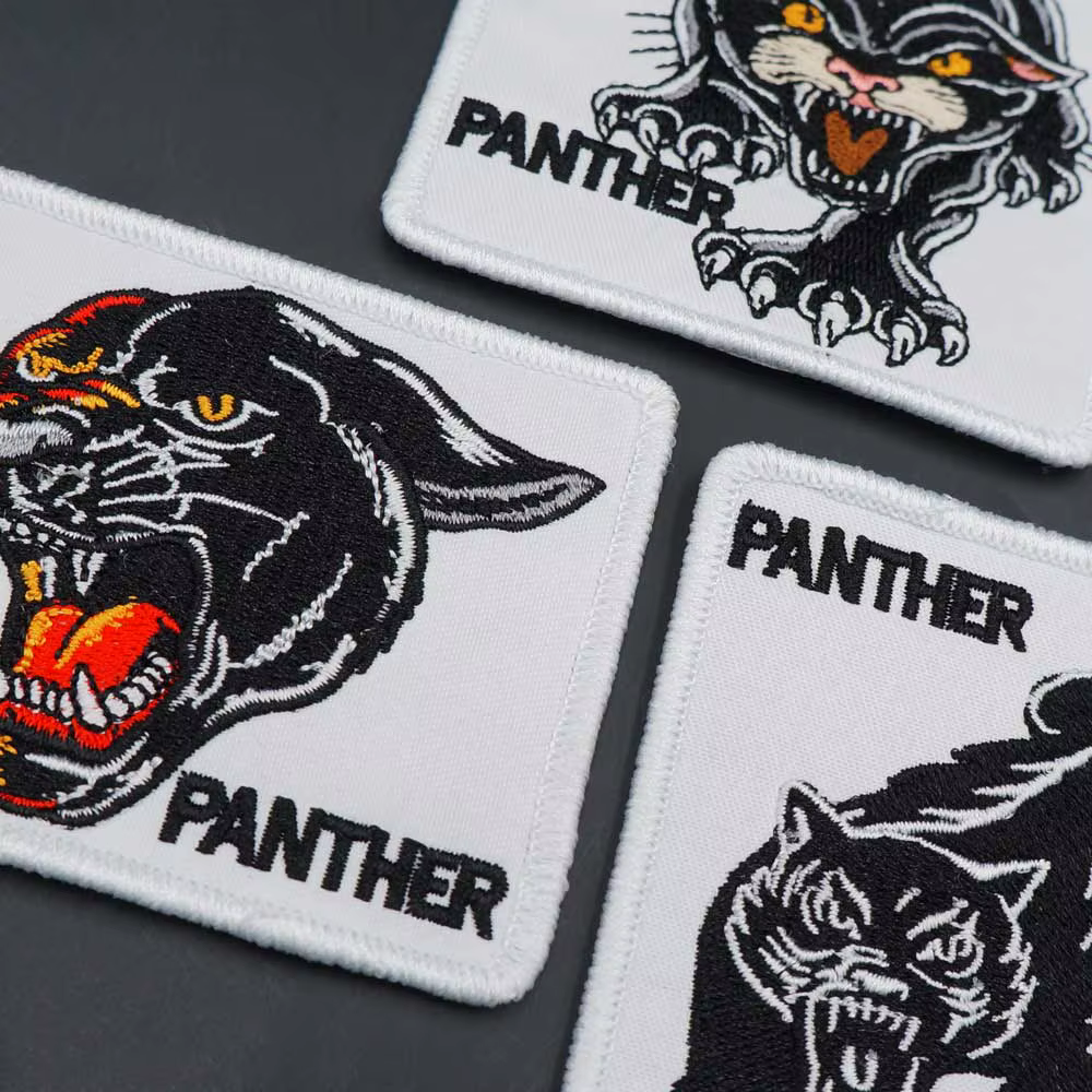 Parche bordado The Panther Merrow Border, insignia para planchar para ropa, sombrero, accesorios de decoración - imagen 3