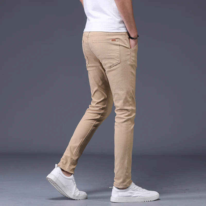 Pantalones deportivos de ocio para hombres jóvenes, pantalón delgado de algodón transpirable, recto, informal, talla grande, primavera y verano - imagen 3
