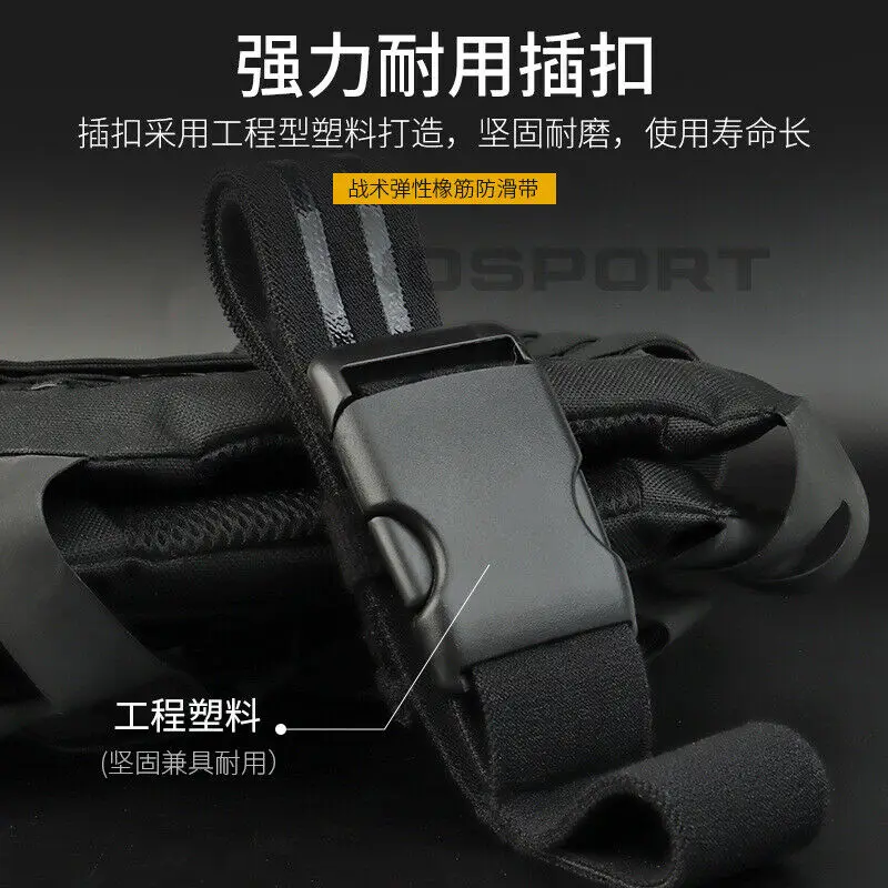 Wosport-mallas de goma elásticas para caza, Leggings tácticos antideslizantes para muslo, correa de pierna, Serie K Plate, manga de mango rápido, novedad - imagen 2