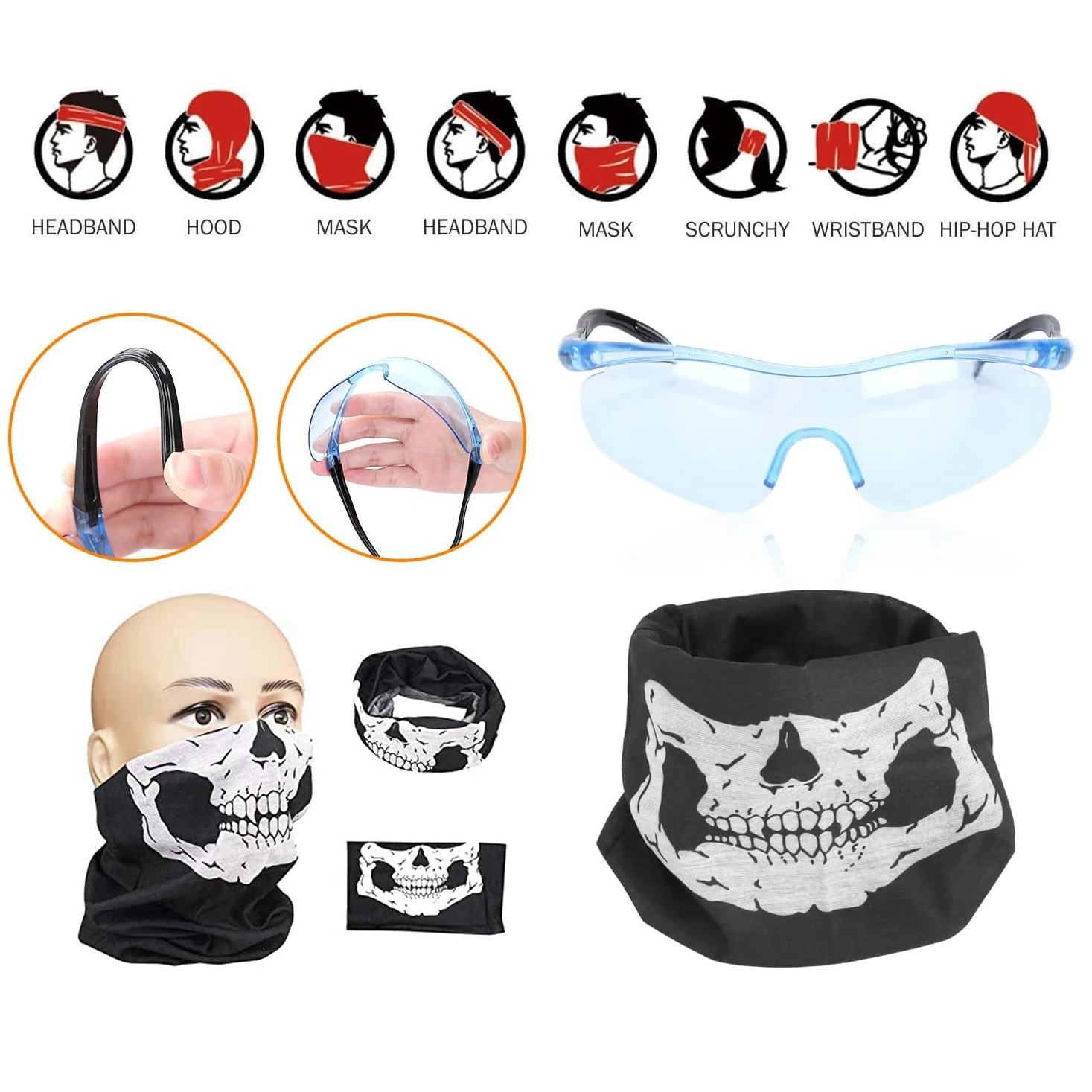 Chaleco táctico para niños, traje de juguete al aire libre, máscara facial, gafas protectoras para pistola de juguete, munición, Clip de bala, traje para niños - imagen 3