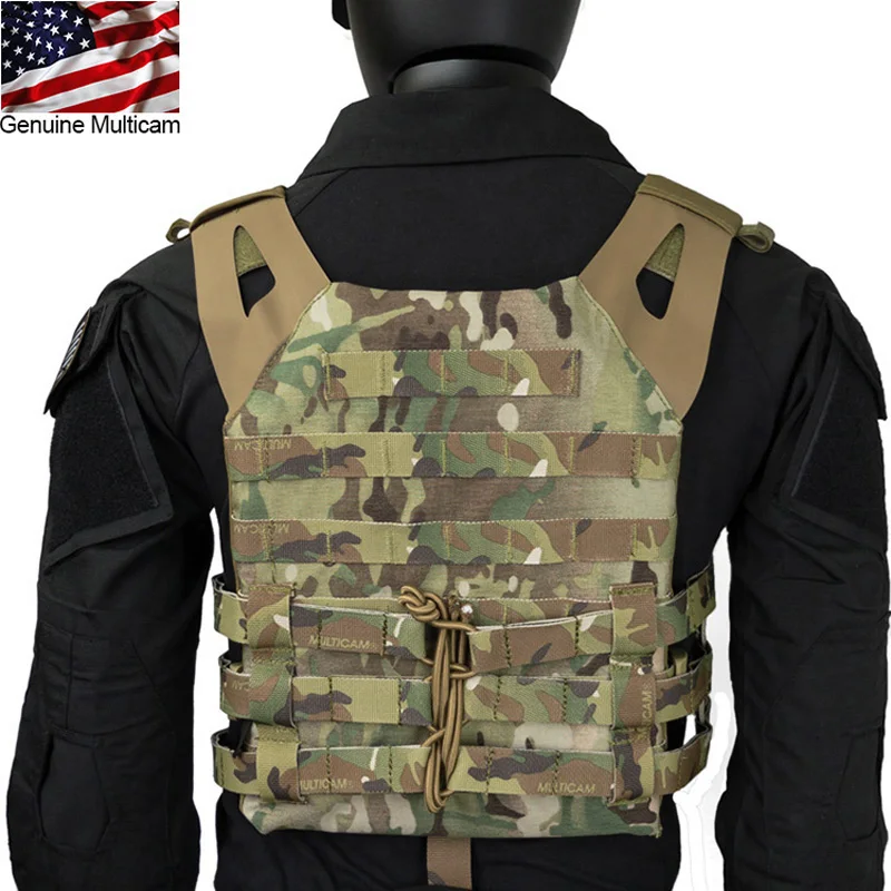 JPC-chaleco táctico para caza, chaleco de combate Multicam con placa protectora en el pecho, de Color M-C, para Airsoft y Paintball - imagen 5