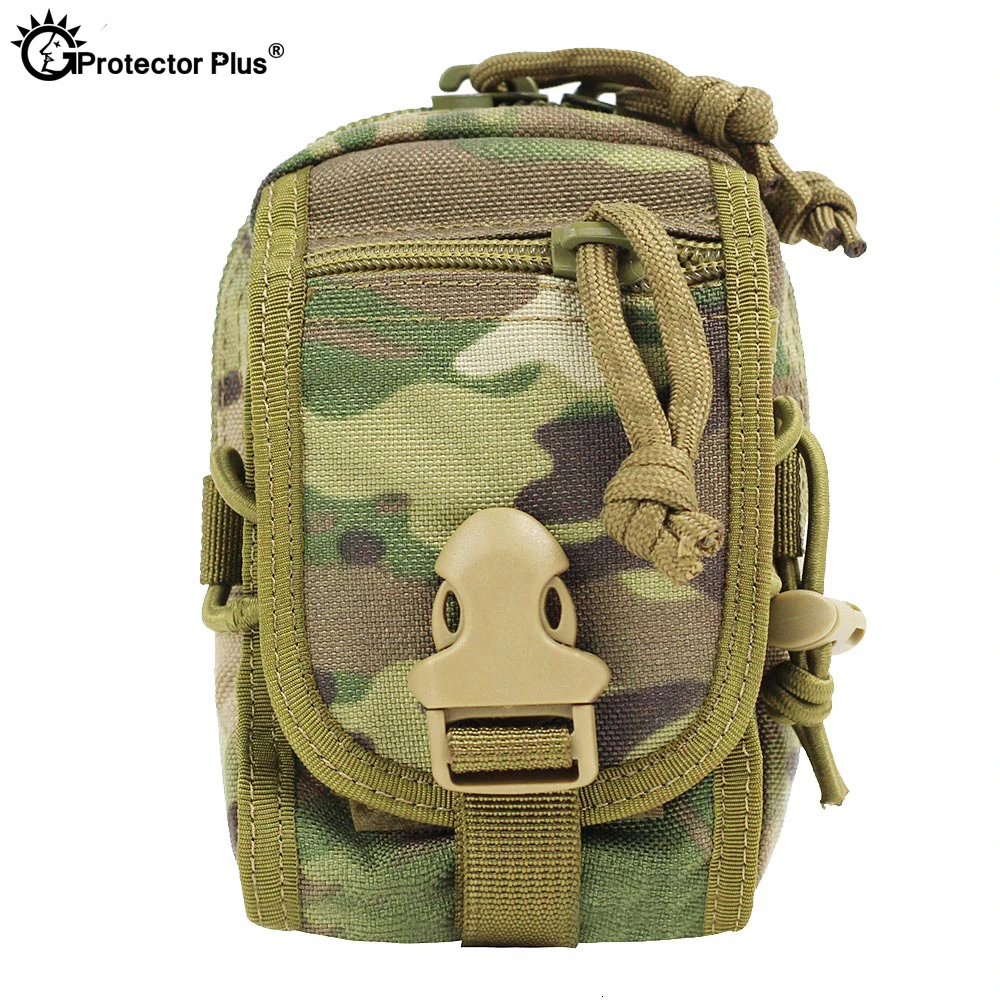 Bolsa de accesorios de camuflaje Plus, bolsa táctica Molle impermeable para viajes al aire libre, caza, Camping, teléfono móvil, bolsa deportiva - imagen 2