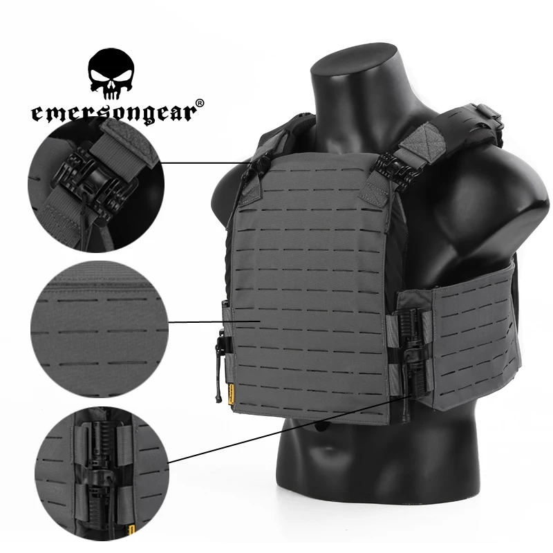 EMERSONGEAR-chaleco táctico FS Strandhogg, portador de placa Lasercut, ROC, Airsoft, caza, combate, asalto, armadura corporal protectora - imagen 4