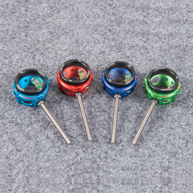 Mira de arco compuesta de tiro con arco, lente de instalación de un solo Pin, 2X/4X/6X/8X, 0.019, fibra óptica, lente 10-32 ID30mm - imagen 2