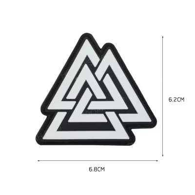 Parche táctico de vikingos, símbolo de cuervo Odin, unimursal, Valknut, Valhalla, emblema de sol Blackbird, insignia militar, apliques de parche - imagen 3