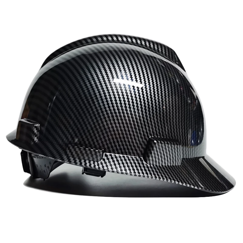 Auriculares + casco con diseño de patrón de fibra de carbono, casco de seguridad, gorra de trabajo al aire libre, cascos ligeros de alta calidad para montar en construcción - imagen 5