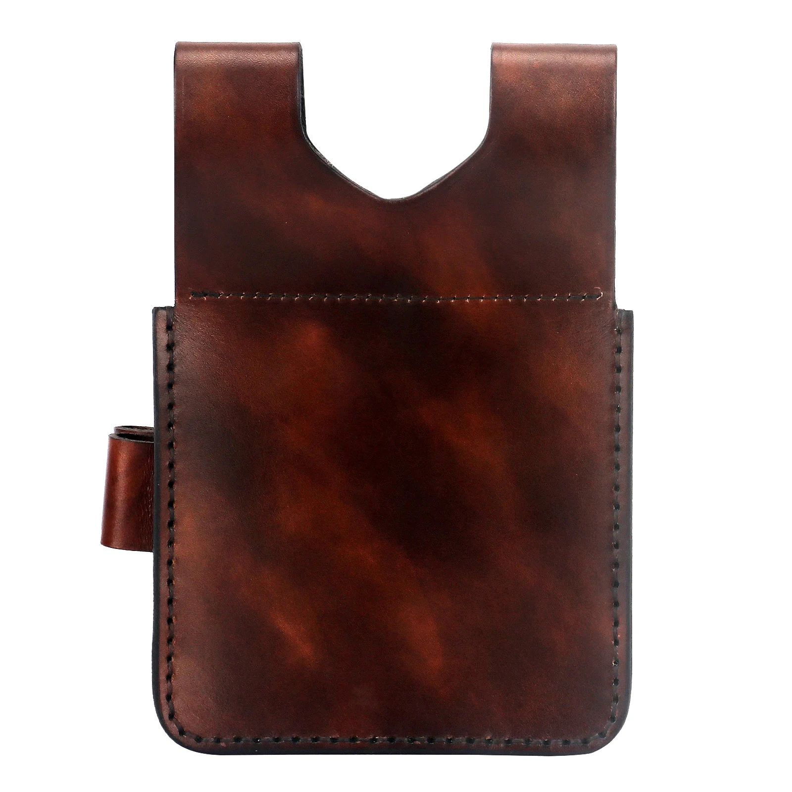 Tourbon-bolsa para cartuchos de munición de caza, carcasa para escopeta, con 2 bucles, para calibre 12/16/20, Funda de cuero para tiro con trampa de arcilla - imagen 4