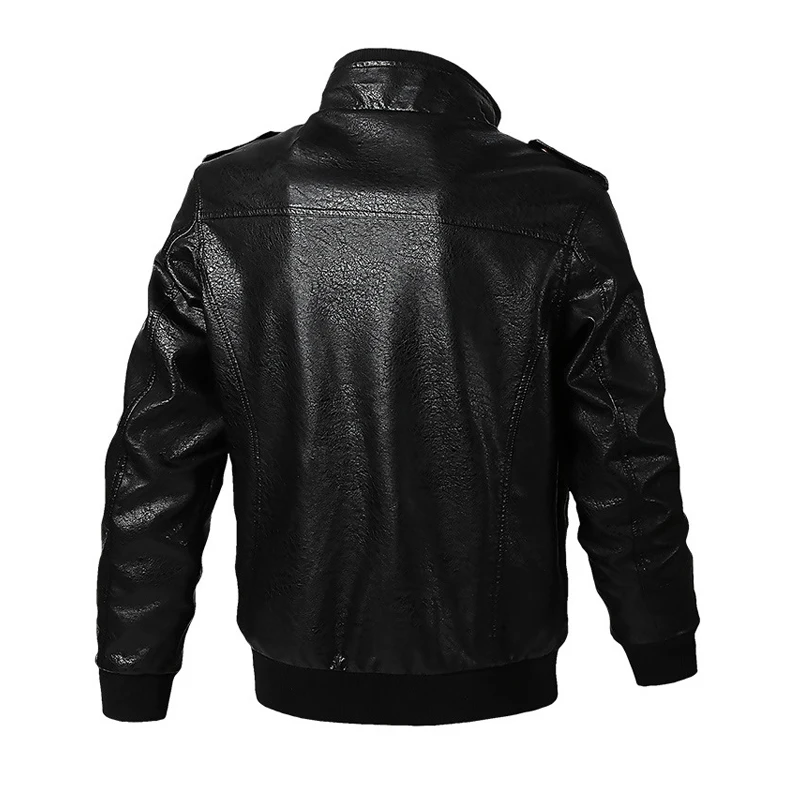Chaqueta resistente a puñaladas de cuero PU para hombre, resistente al viento, impermeable, cálida, seguridad de autodefensa, ropa de seguridad sigilosa del FBI - imagen 3