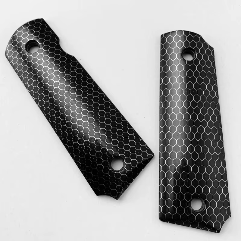 Empuñaduras tácticas para pistola, accesorio de resina con patrón de panal c-tek negro, Material CNC 1911, 1911 unidades - imagen 3