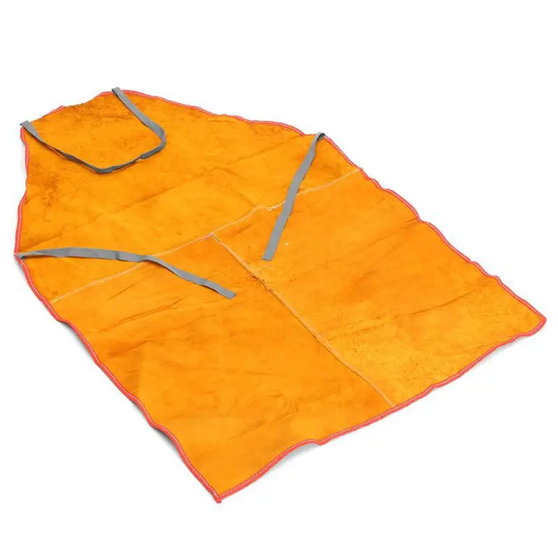 Ropa de trabajo de cuero de vaca 2020, delantal retardante de llama, trabajo duro eléctrico, fábrica, herrero, soldador de seguridad, babero de taller para hombres - imagen 5