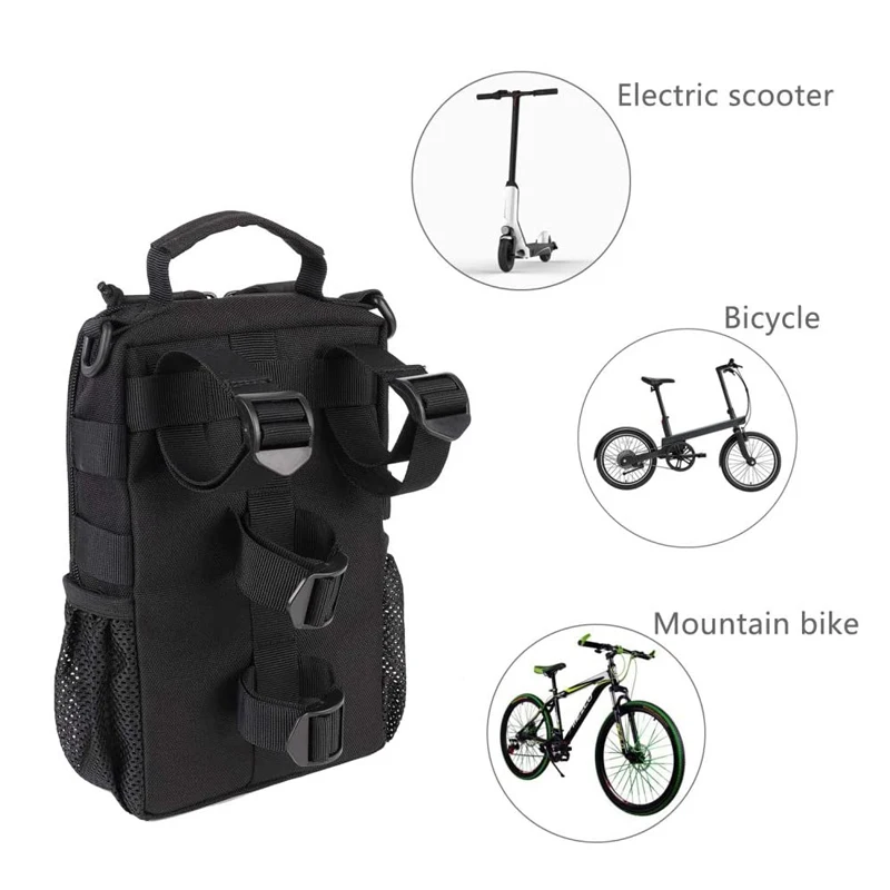 Bandolera de hombro de estilo militar para hombre, bolsa de almacenamiento para manillar de bicicleta, Scooter Eléctrico, marco frontal, bolso de ciclismo - imagen 3