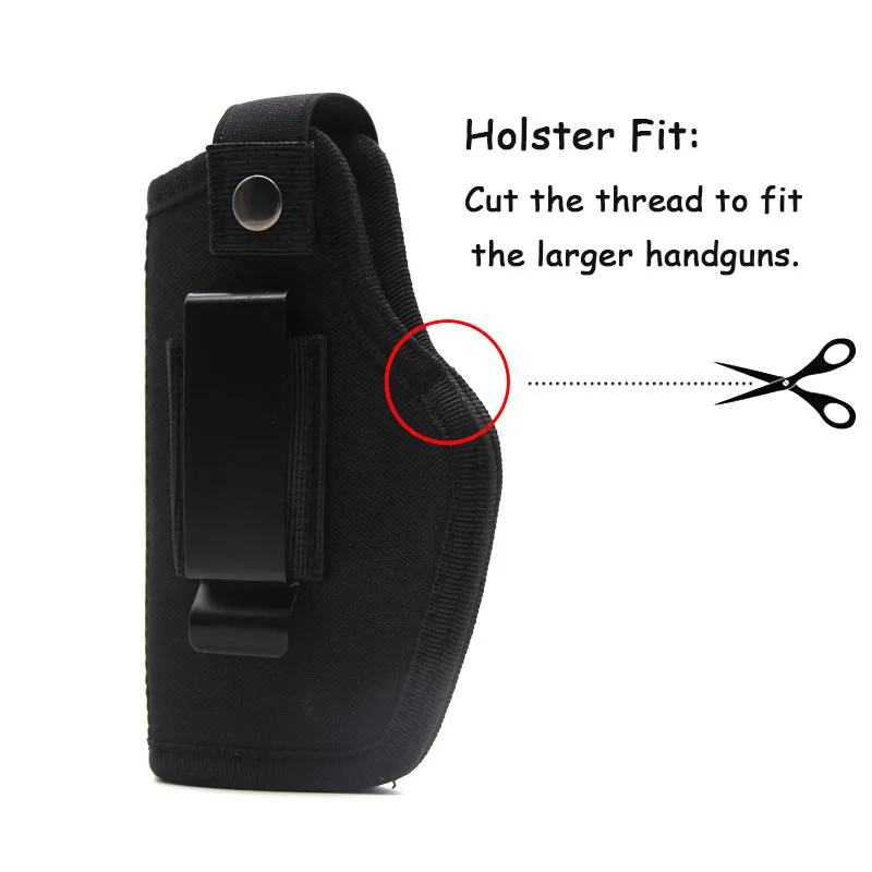 Funda táctica IWB Universal para pistola, cinturón de transporte oculto, funda de pistola con Clip de Metal para Glock 17 Makarov, 9mm, todas las tallas - imagen 5