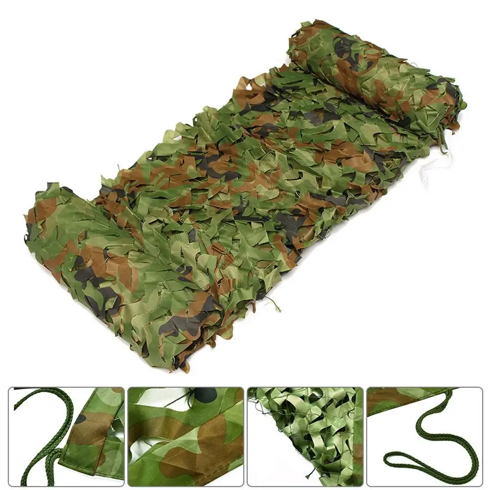 Woodland Camo camuflaje Netto 2x3M/2x4M/2x5M/3x4M/3x5M Voor Camping al aire libre Jacht Militaire entrenamiento automático Schaduw - imagen 5