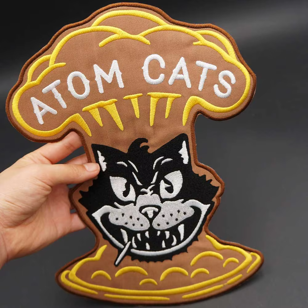 ATOM CATS Parche bordado motero grande para coser o planchar - imagen 3