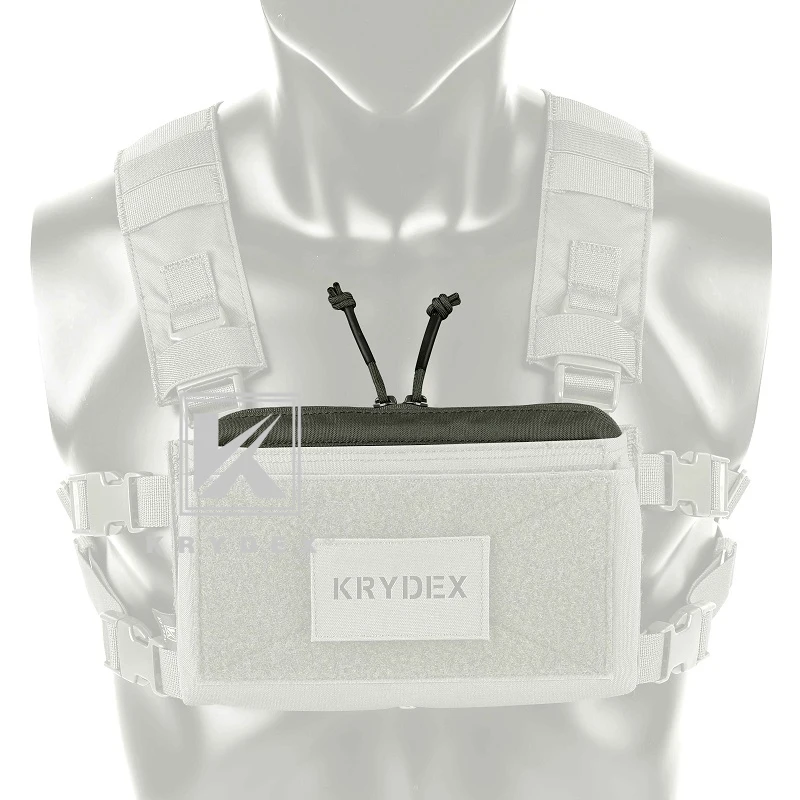 KRYDEX MK3 Chest Rig Doble Cremallera Inserto Bolsa Táctica Longitud Total Chasis Panel Accesorios Almacenamiento Bolsillo Ranger Verde - imagen 3