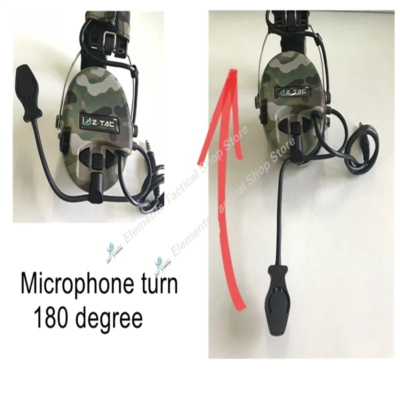Z-TAC auriculares tácticos de tiro auriculares tácticos Sordin captación activa cancelación de ruido Airsoft para walkie-talkie Z111 - imagen 4