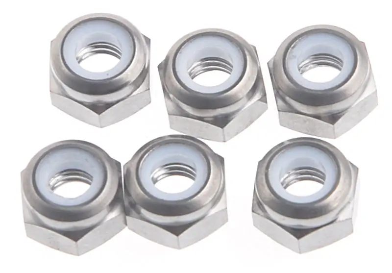 Tornillos de cabeza de brida de nailon para bicicleta, Tuercas de titanio M5/M6, 6 uds.