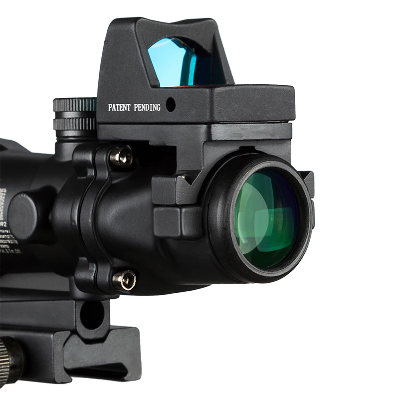 Mira óptica de caza 4x32, mira de caza Airsoft con Mini mira negra Docter, punto rojo, Sensor de luz, Chasse - imagen 3