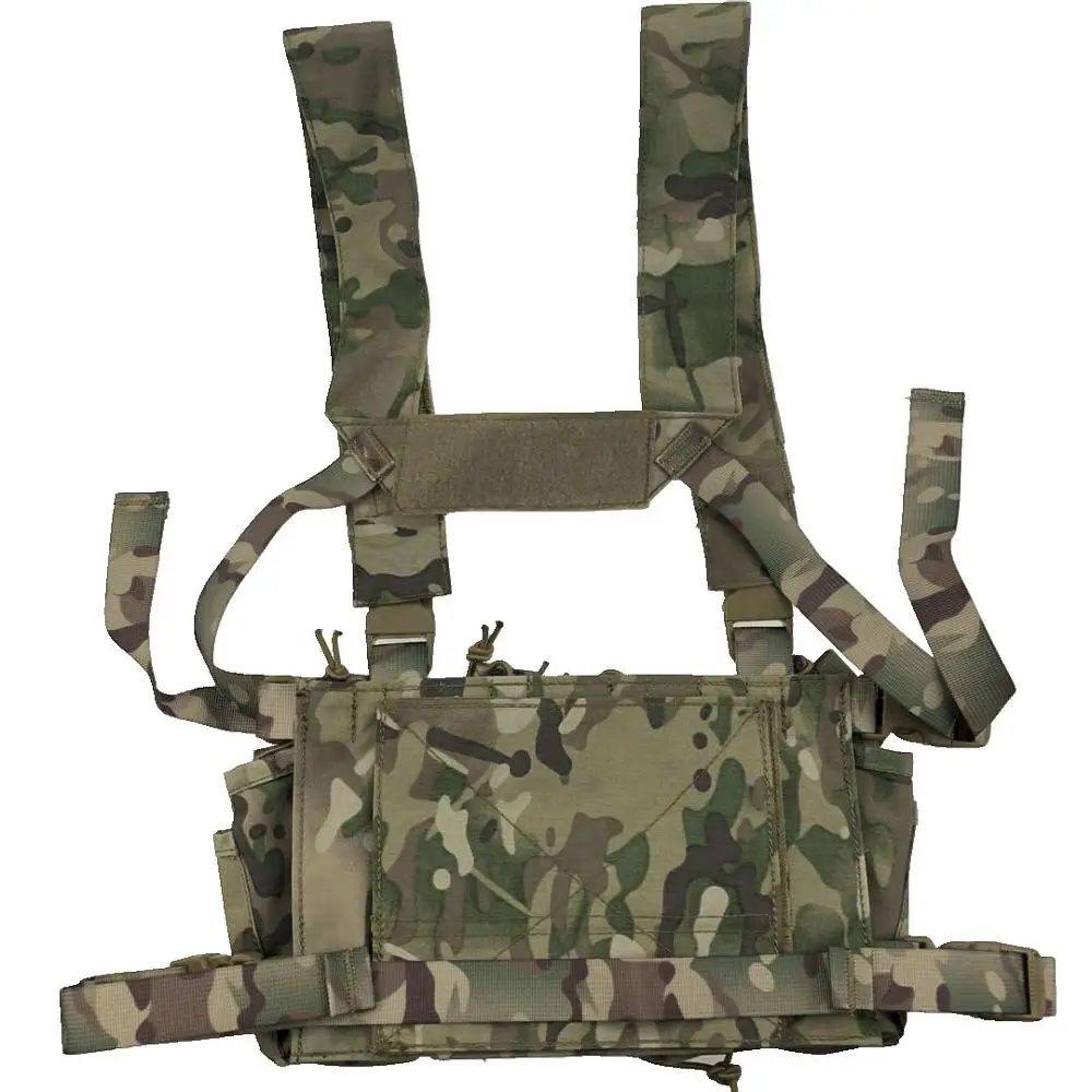 Bolsa de aparejo de pecho táctico, arnés de Radio frontal, funda de chaleco militar, bolsa de aparejo, bolsa de cintura de Radio bidireccional funcional ajustable - imagen 4