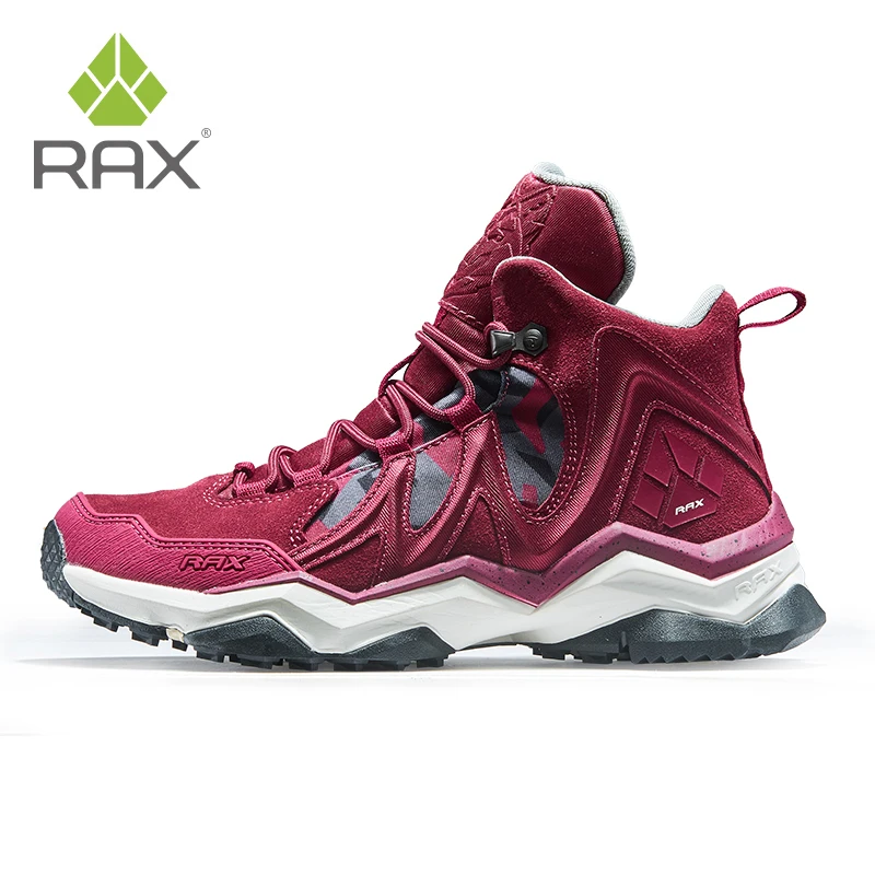 RAX, zapatos de senderismo para hombre, zapatillas impermeables de invierno para exteriores, botas de Trekking de piel de vaca para hombre, botas tácticas de montaña, zapatillas de caza para mujer - imagen 2