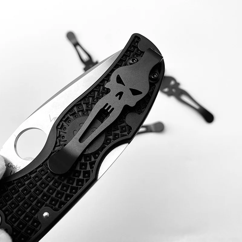 Cuchillo plegable de aleación de titanio, Clip de bolsillo, abrazadera de cintura trasera para Spyderco Native 5, ligero FRN C41 Spider, piezas de bricolaje de transporte profundo, nuevo - imagen 3