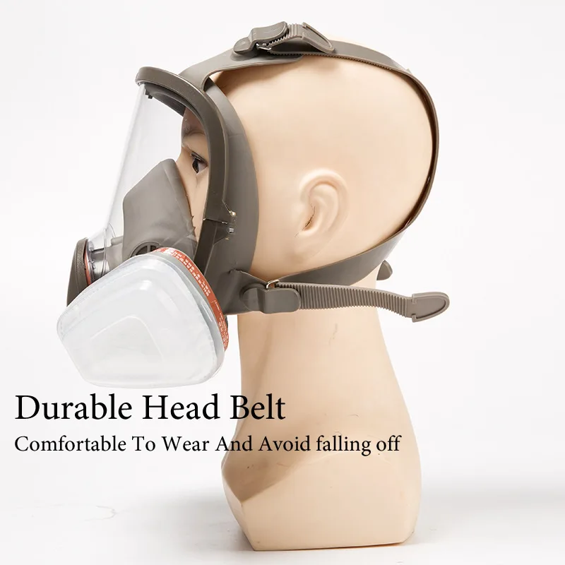 Respirador de Gas 7 en 1 de cara completa 6800, máscara antipolvo de Gel de sílice, cartucho de filtrado doble para pintura, pulverización, pulido, seguridad en el trabajo - imagen 4