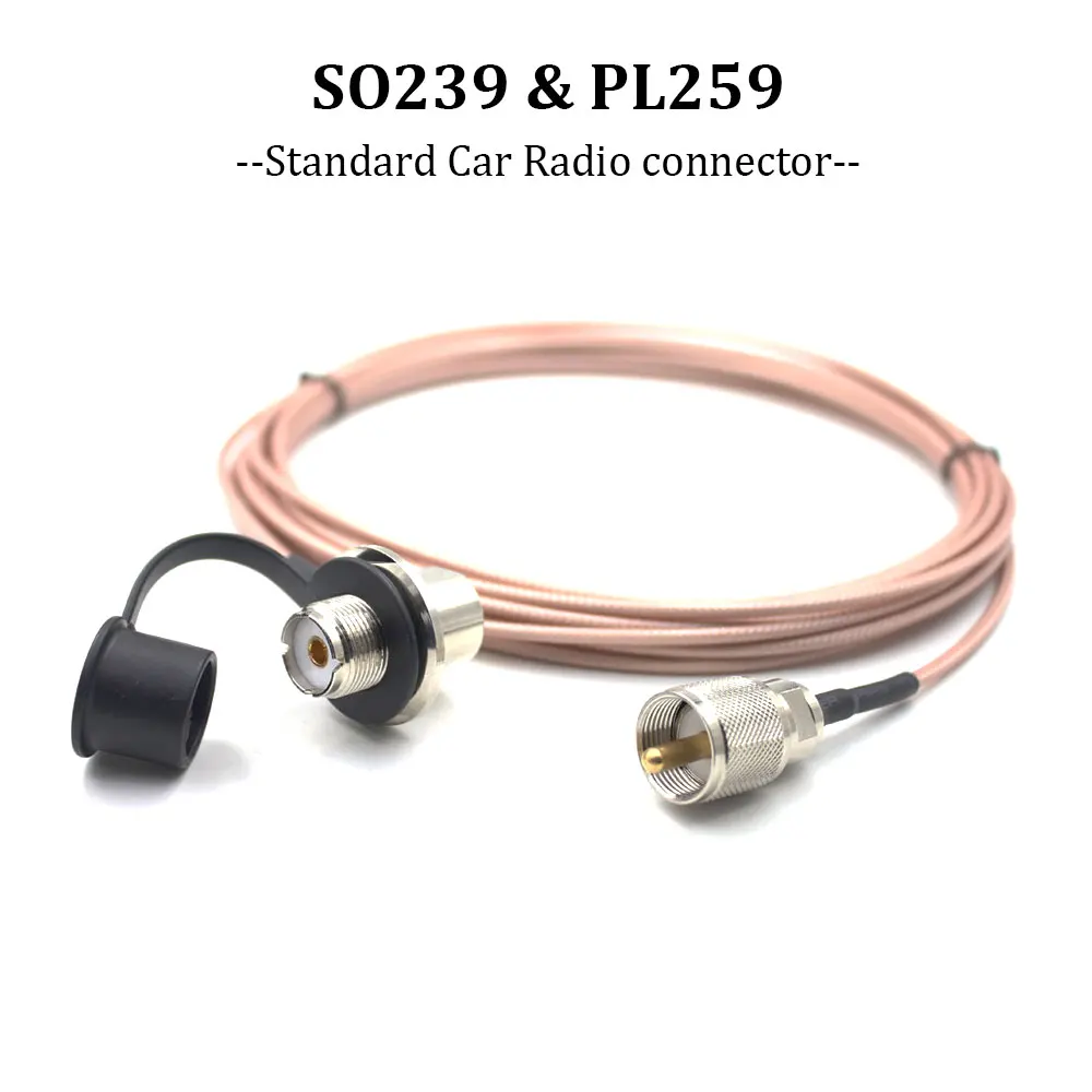 Cable Coaxial UHF/PL-259 macho a hembra para Walkie Talkie QYT, antena de Radio móvil de 5 metros, color rosa, 316, para QYT KT-8900D TYT TH-9800 - imagen 5
