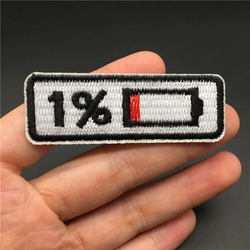 Parches bordados DIY para ropa, insignias de hierro, rayas para ropa, pegatinas, apliques de costura, tamaño de batería de 6,0x2,0 cm, 1 unidad - imagen 2