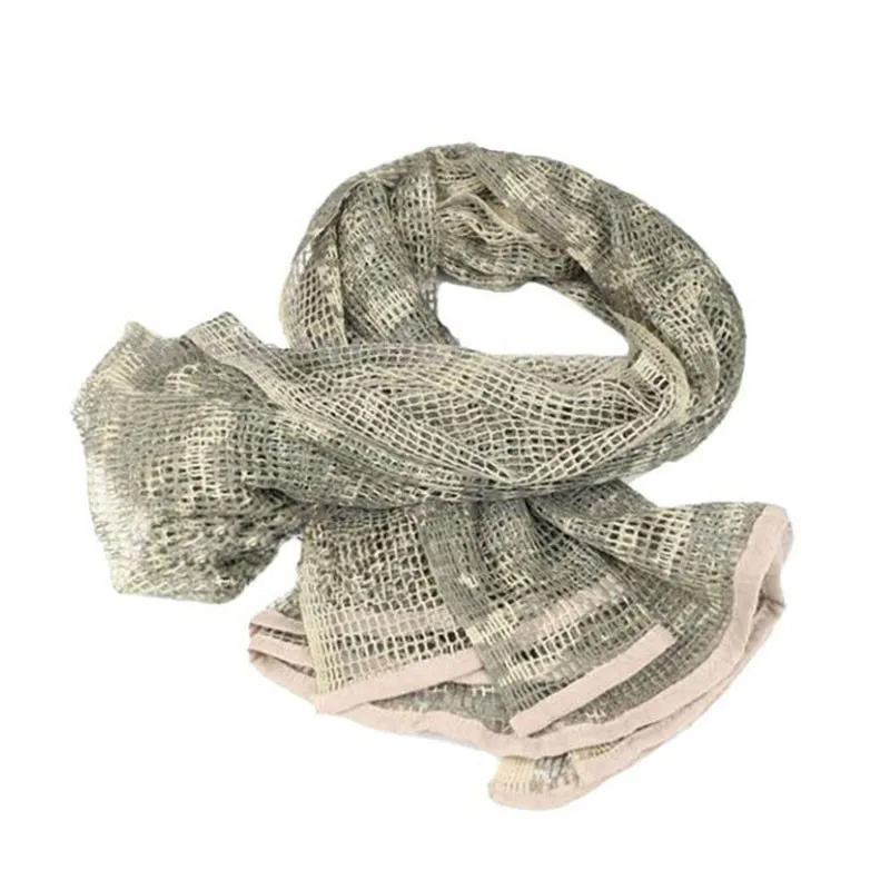 Bufandas tácticas árabes para hombres, pañuelo de tela de red de KeffIyeh, chal de mezcla de algodón, máscara facial, velo de francotirador - imagen 4