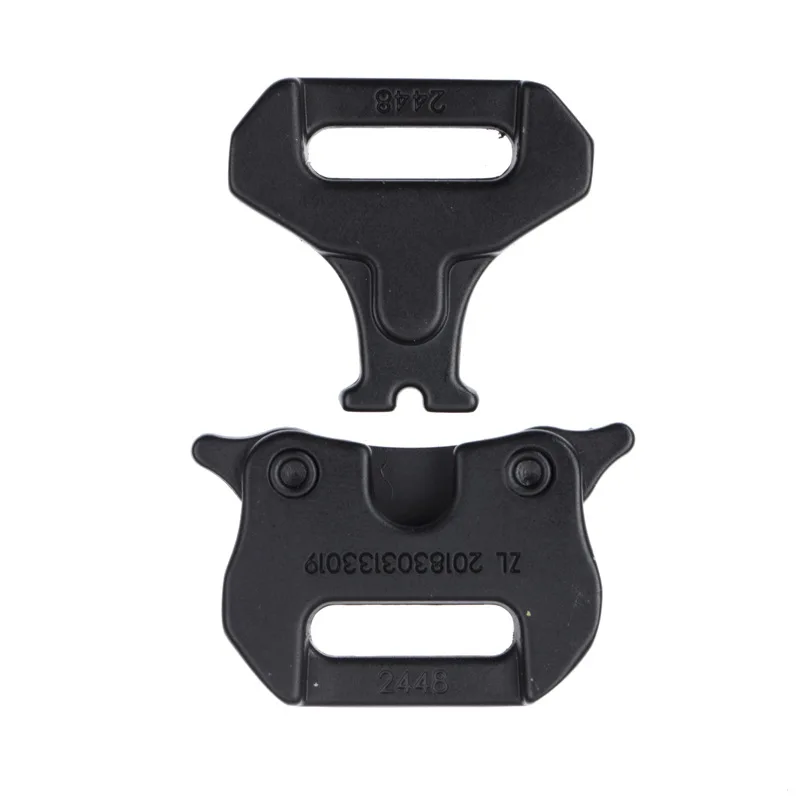 Hebilla de cinturón táctica de aleación para desbloquear rápidamente, hebilla de enchufe duradera gruesa militar para exteriores, color negro, novedad de 2020 - imagen 3